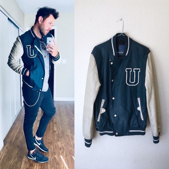 Zara Other - • ZARA MAN college moto jacket •